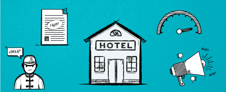 Illustrations showing how language barriers can negatively impact your hotel.