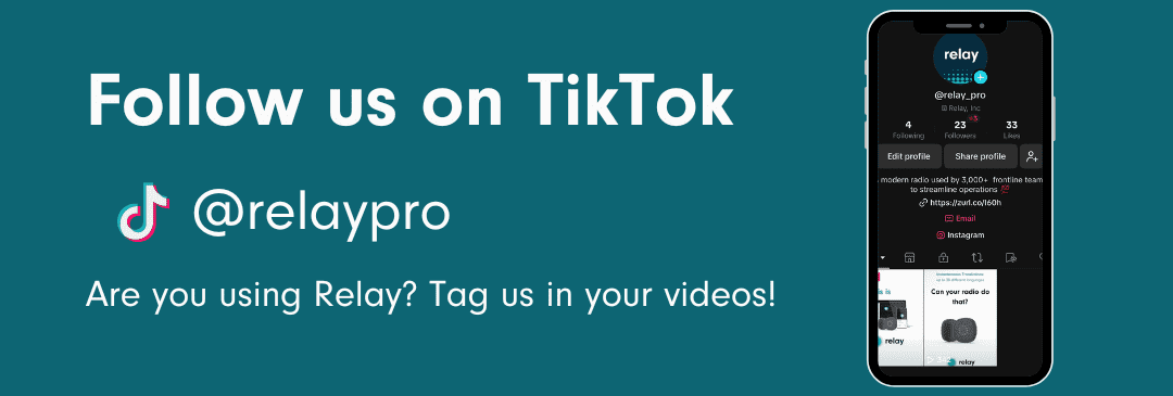 A banner to follow up on TikTok.