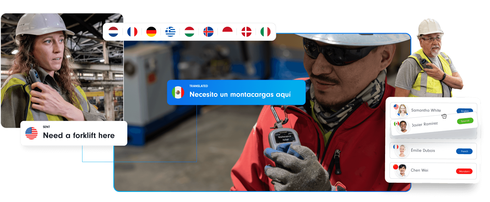 Relay translates in real-time for your team.