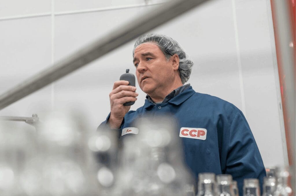 Man using RelayX in factory