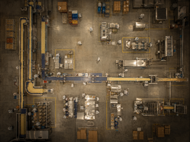 Wide shot of manufacturing facility